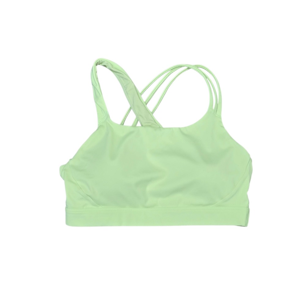 Athleta Womens Strappy Back Sports Bra Lime Green Activewear SB21